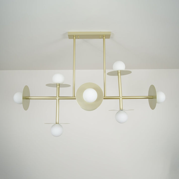 Celiissa Strada lampadario ottone vetro Geometrico