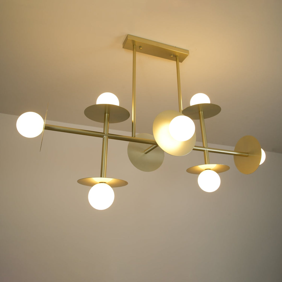 Celiissa Strada lampadario ottone vetro Geometrico