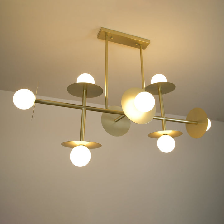 Celiissa Strada lampadario ottone vetro Geometrico