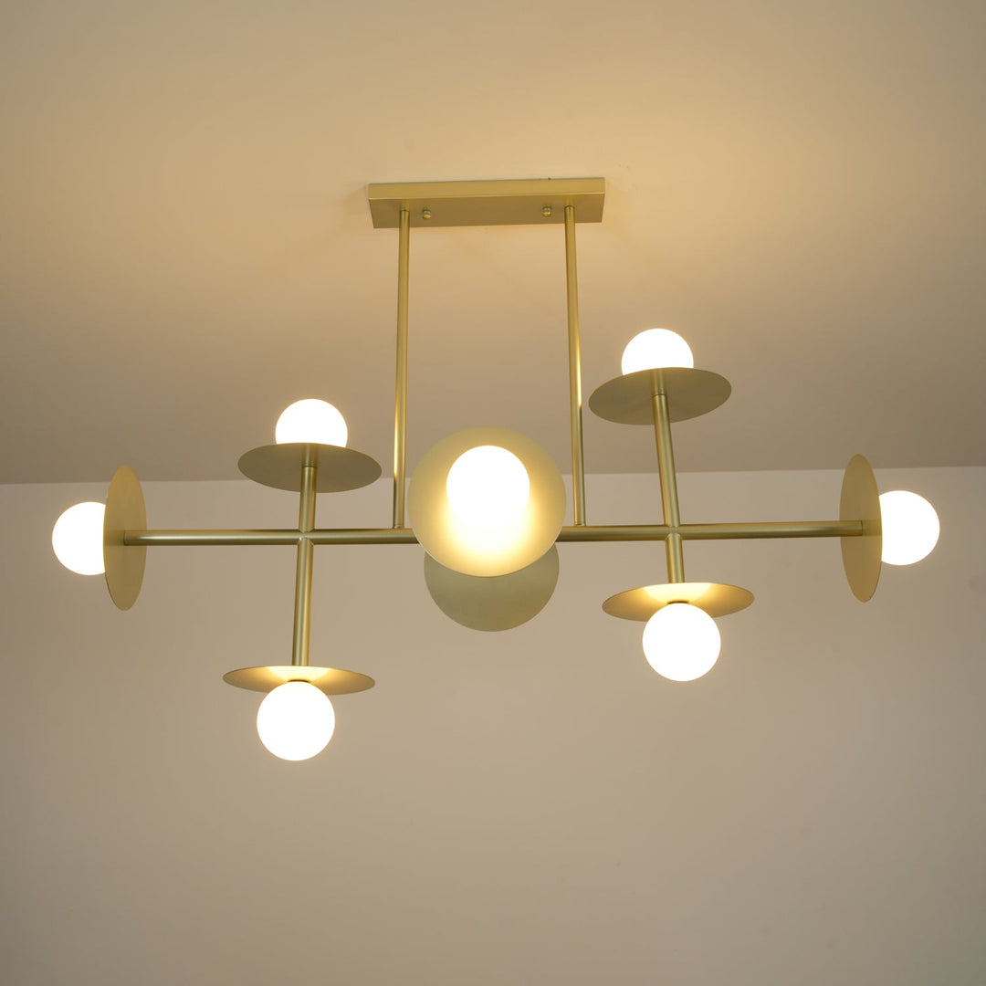 Celiissa Strada lampadario ottone vetro Geometrico