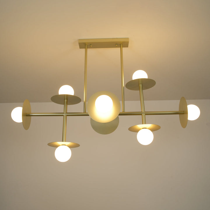 Celiissa Strada lampadario ottone vetro Geometrico