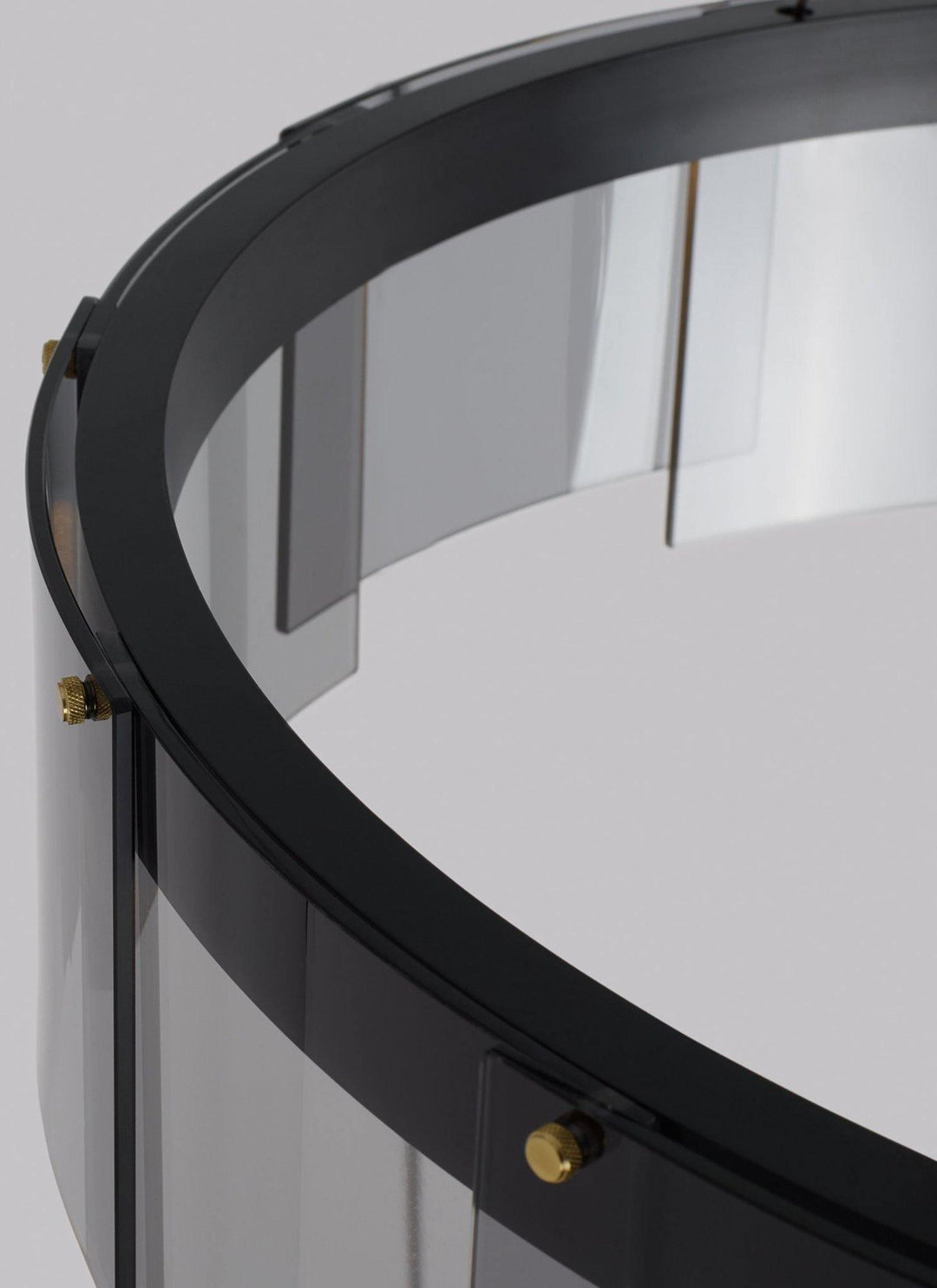 Eireriel lampadario LED Anello nero vetro moderno