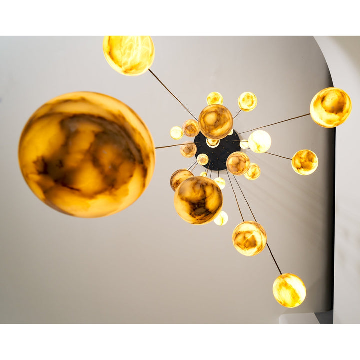 Sultana lampadario alabastro grappolo Orb Cascade a globo