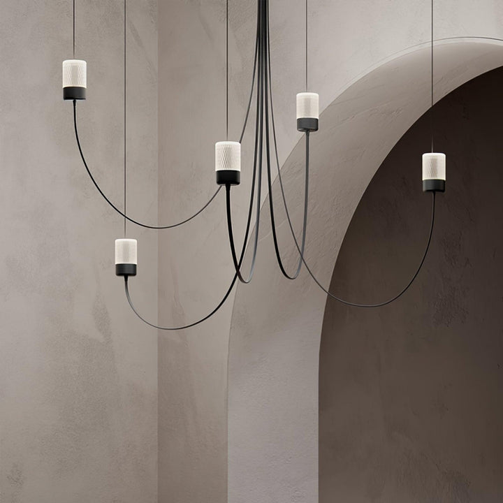 Veluaria lampadario Swaying Elegance vetro