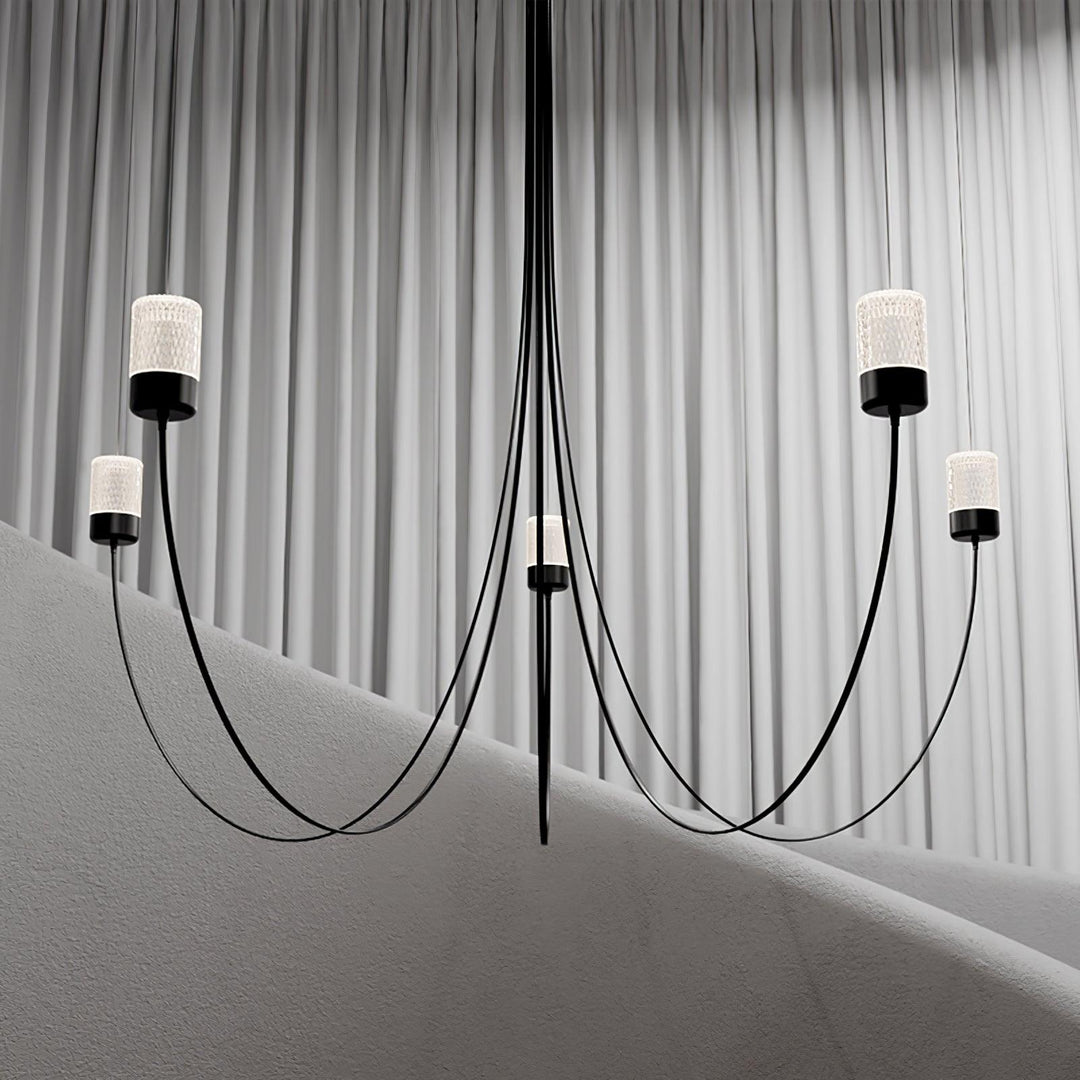 Veluaria lampadario Swaying Elegance vetro