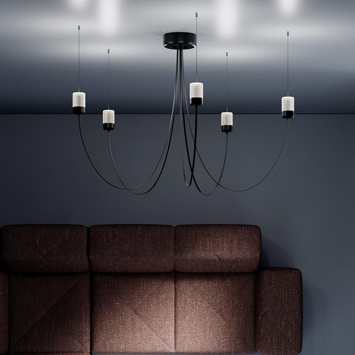 Veluaria lampadario Swaying Elegance vetro