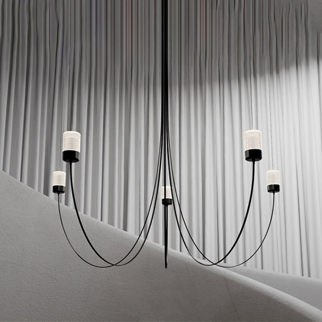 Veluaria lampadario Swaying Elegance vetro