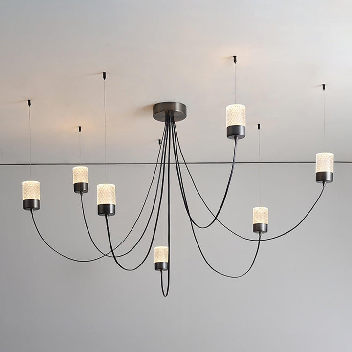 Veluaria lampadario Swaying Elegance vetro