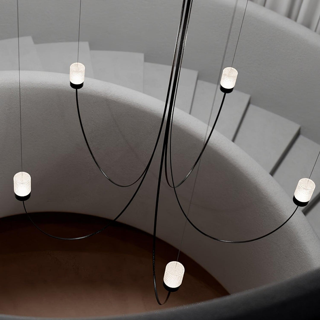 Veluaria lampadario Swaying Elegance vetro