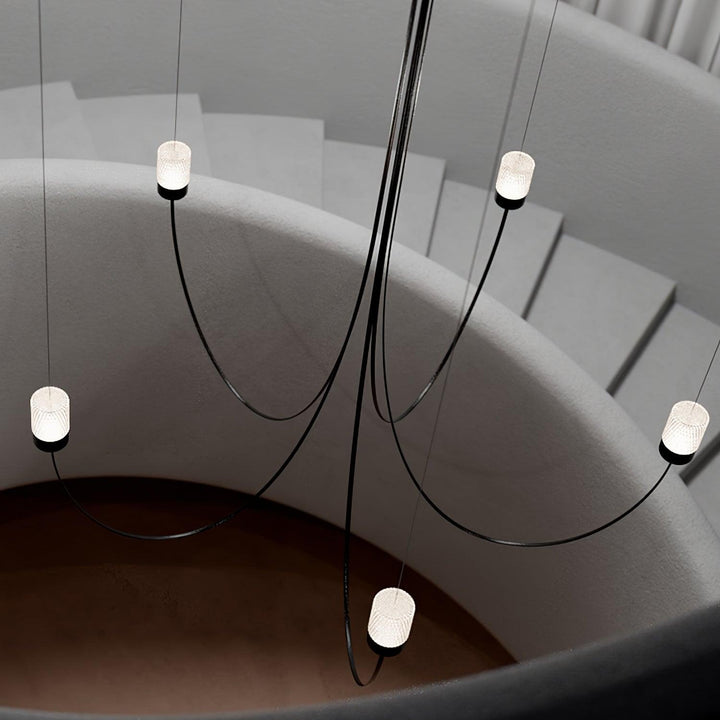 Veluaria lampadario Swaying Elegance vetro