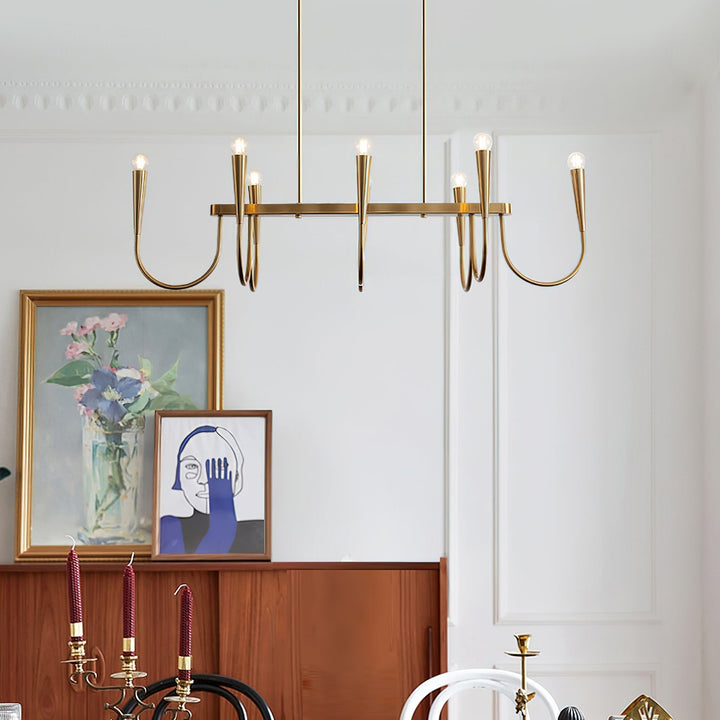 Oriiora lampadario Oro Symphony Curved elegante
