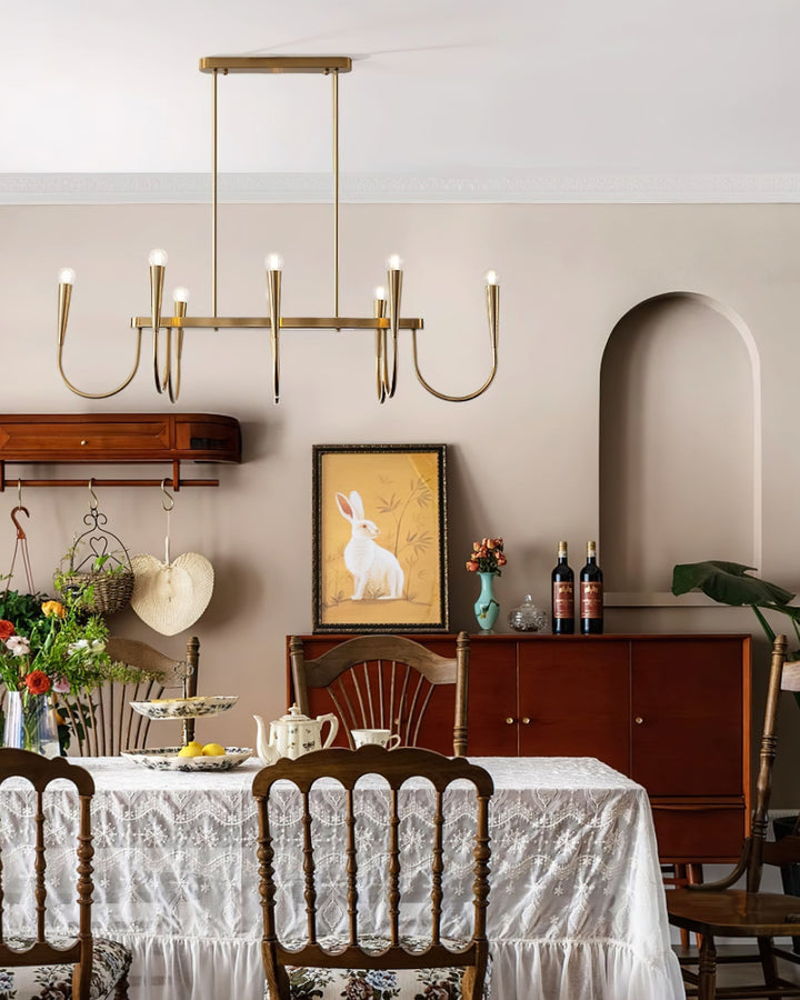 Oriiora lampadario Oro Symphony Curved elegante