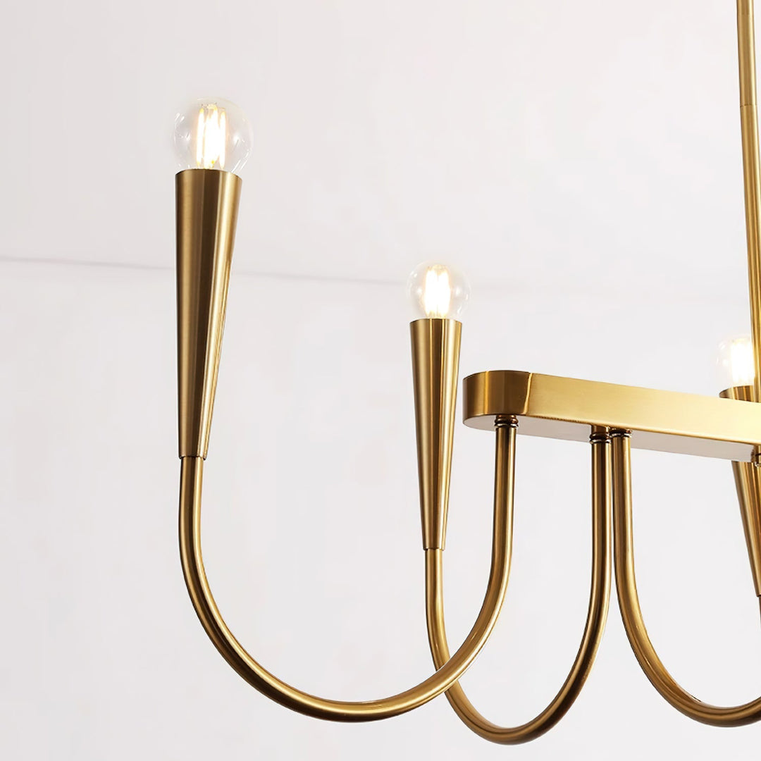 Oriiora lampadario Oro Symphony Curved elegante
