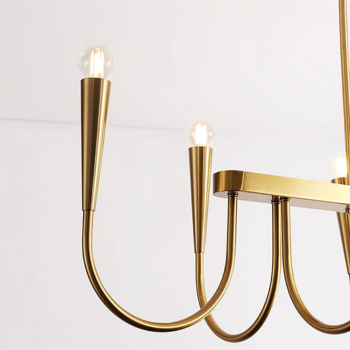 Oriiora lampadario Oro Symphony Curved elegante