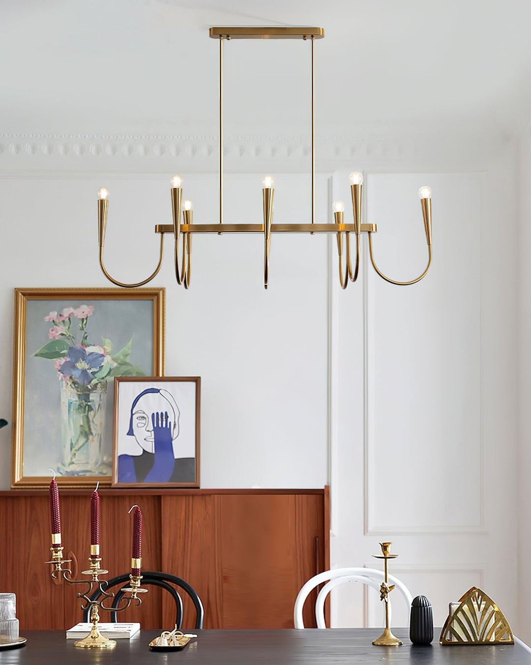 Oriiora lampadario Oro Symphony Curved elegante
