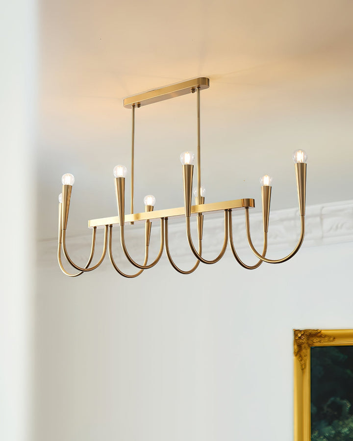 Oriiora lampadario Oro Symphony Curved elegante