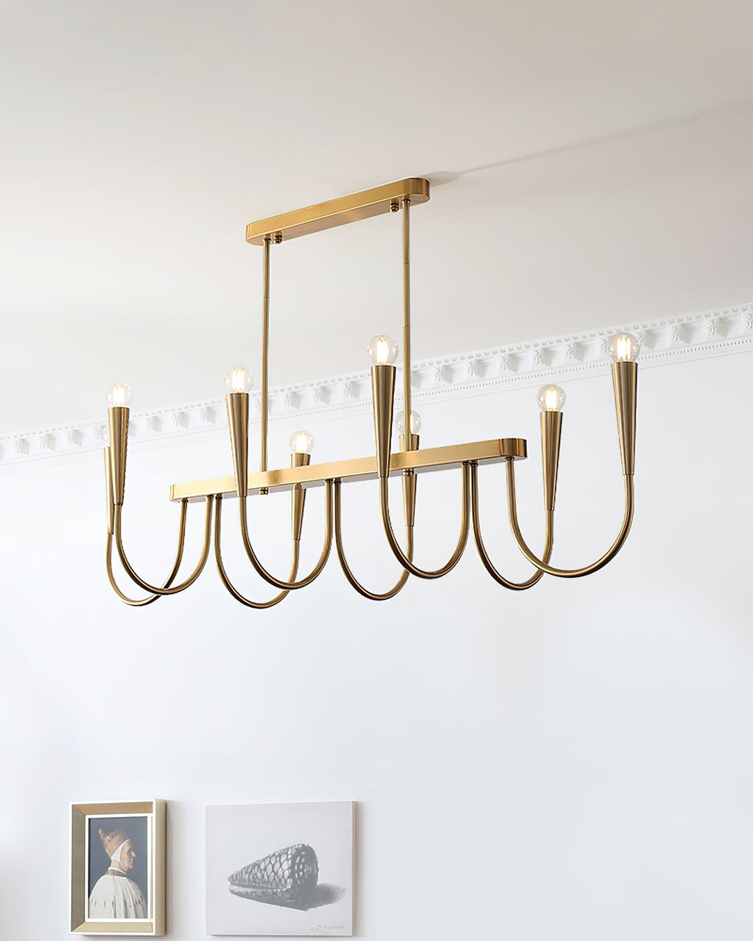 Oriiora lampadario Oro Symphony Curved elegante