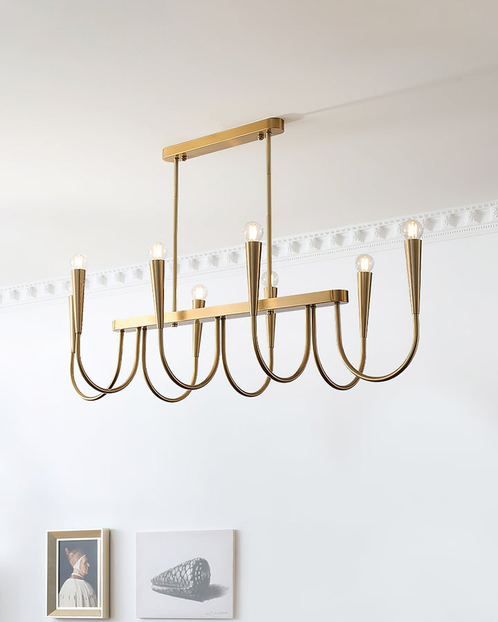 Oriiora lampadario Oro Symphony Curved elegante