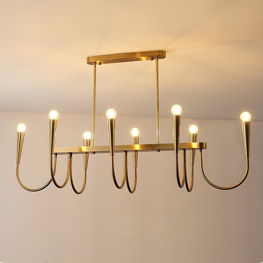 Oriiora lampadario Oro Symphony Curved elegante