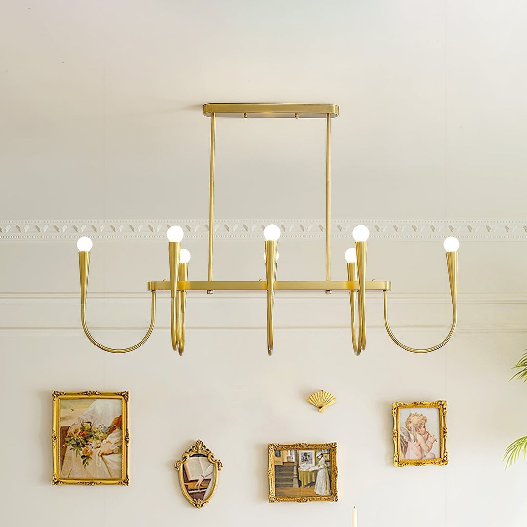 Oriiora lampadario Oro Symphony Curved elegante