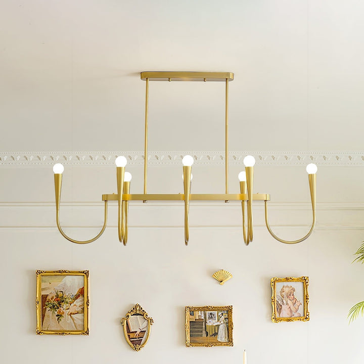 Oriiora lampadario Oro Symphony Curved elegante