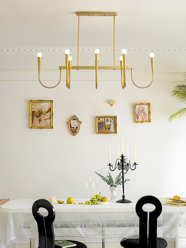 Oriiora lampadario Oro Symphony Curved elegante