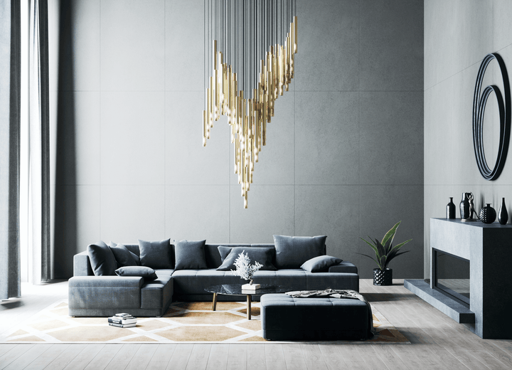 Ovynira lampadario con asta d&