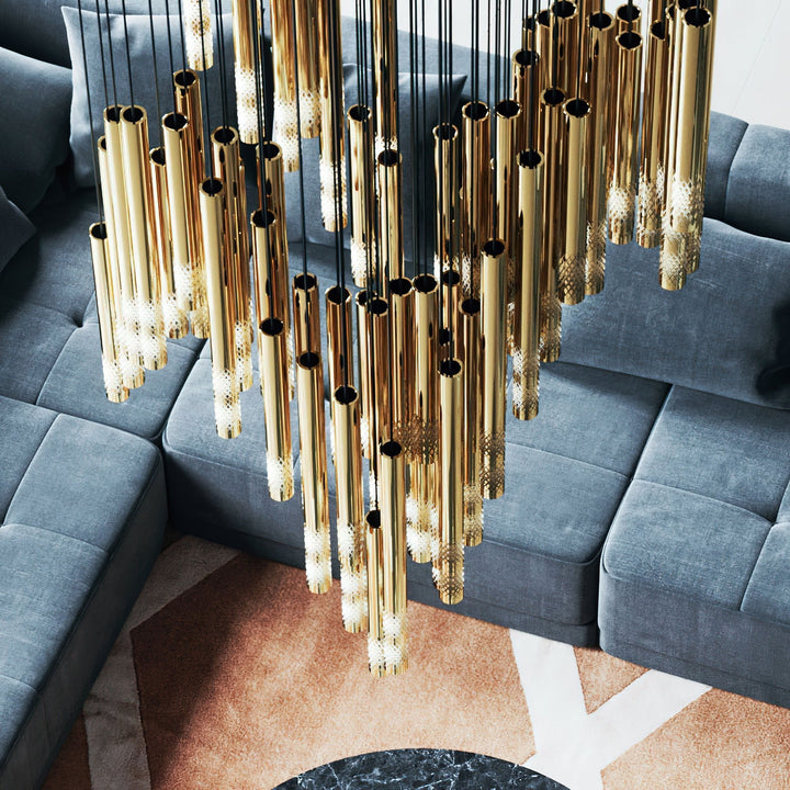Ovynira lampadario con asta d&