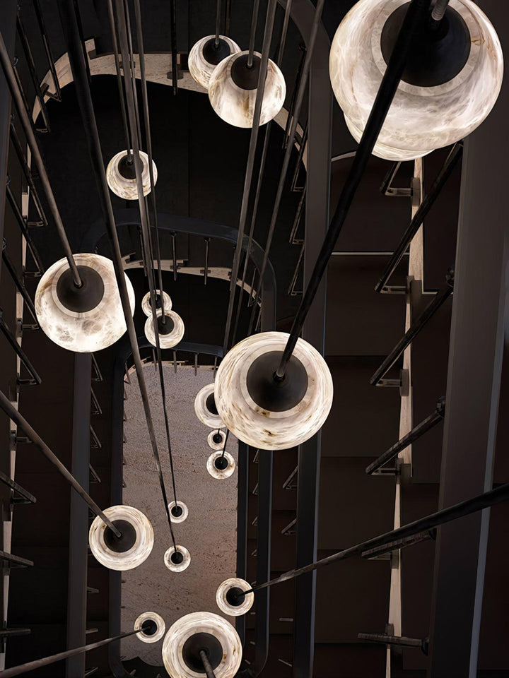 Aurevin alabastro grappolo lampadario
