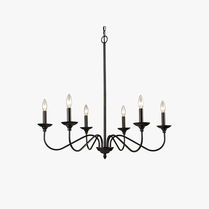 Silva Lampadario Moderno a LED in Metallo Nero Camera da letto Soggiorno