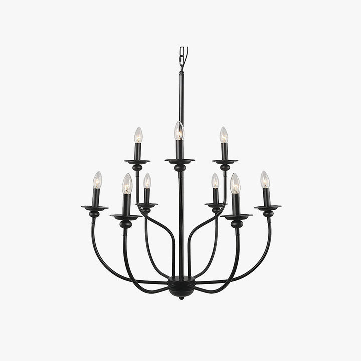 Silva Lampadari Moderno a LED in Metallo Nero per Camera da Letto e Soggiorno