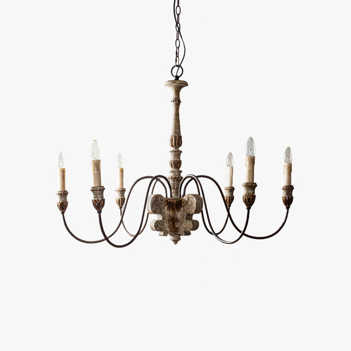 Silva Lampadario a LED di Design Retrò in Metallo Bronzo per Soggiorno