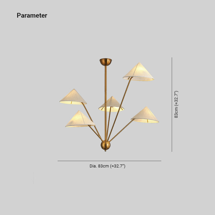 Silva Lampadario a LED Semplice Retrò in Metallo Ottone per Soggiorno/Cucina
