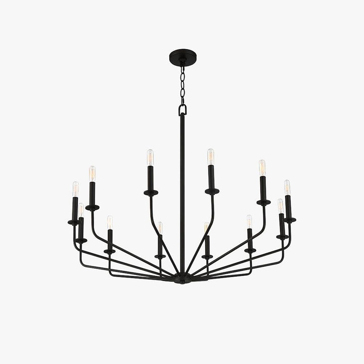 Silva Lampadari LED Moderno Industriale in Metallo Nero per Soggiorno