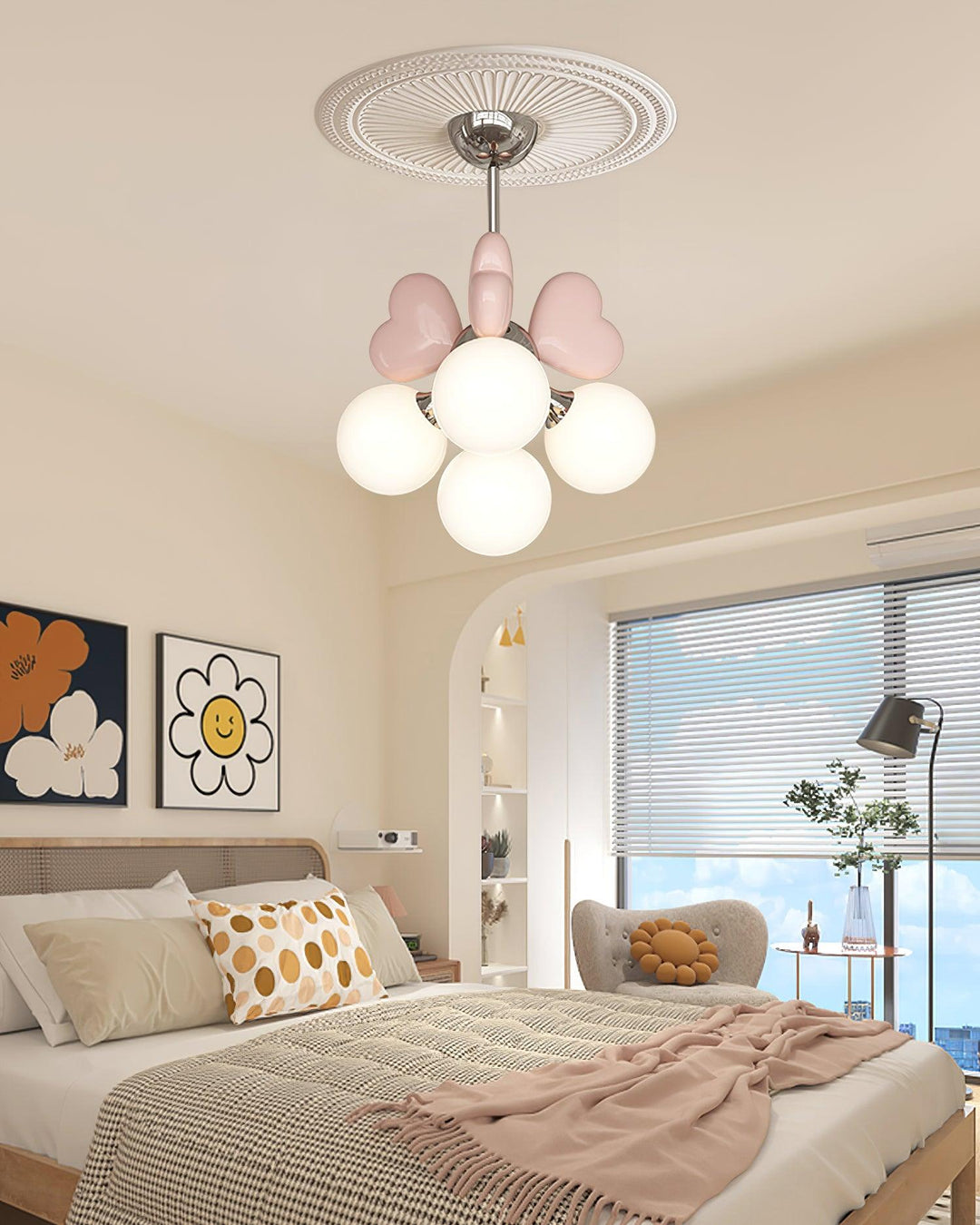 Lampadario Heart Accents globo Shades Playful moderno Kids Room per camera da letto