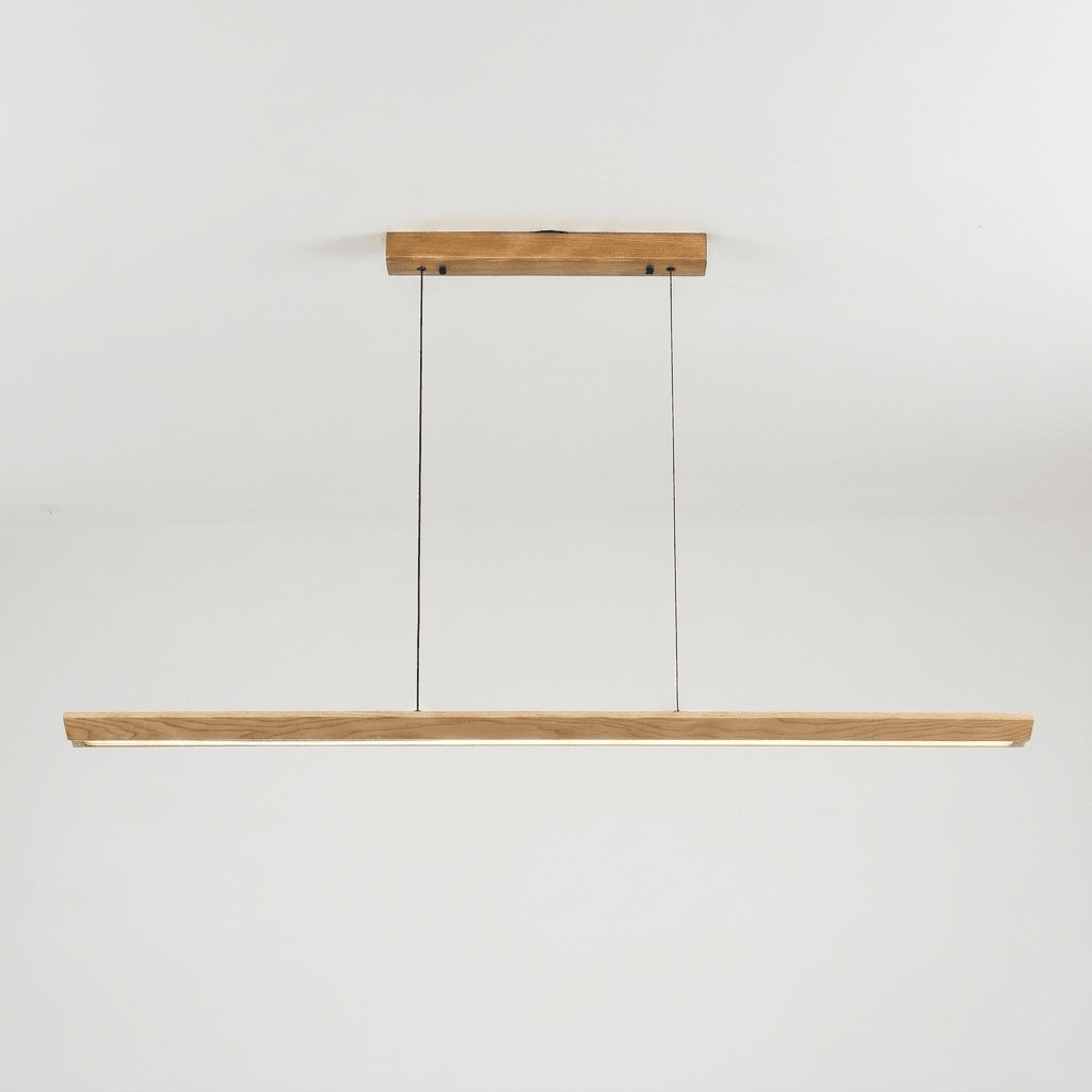 Alderine lampada a sospensione lineare in legno