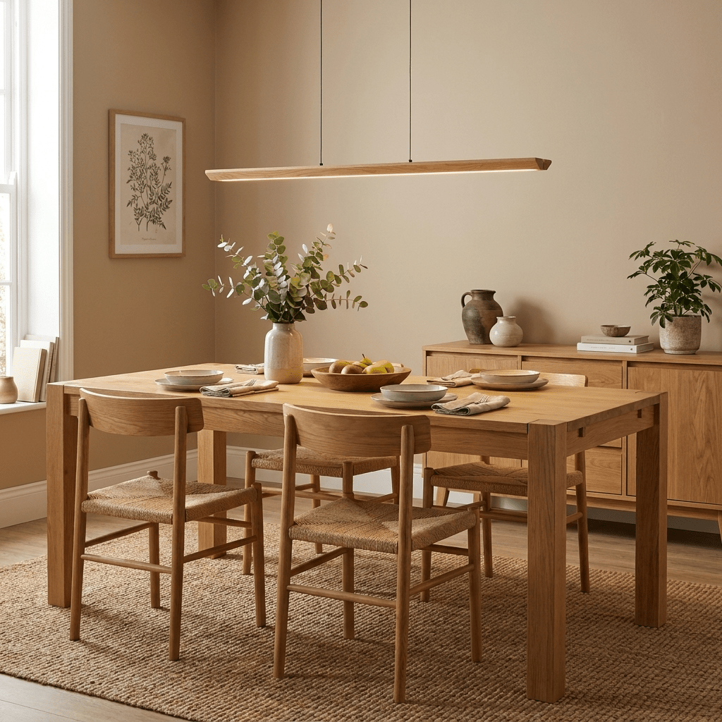 Alderine lampada a sospensione lineare in legno