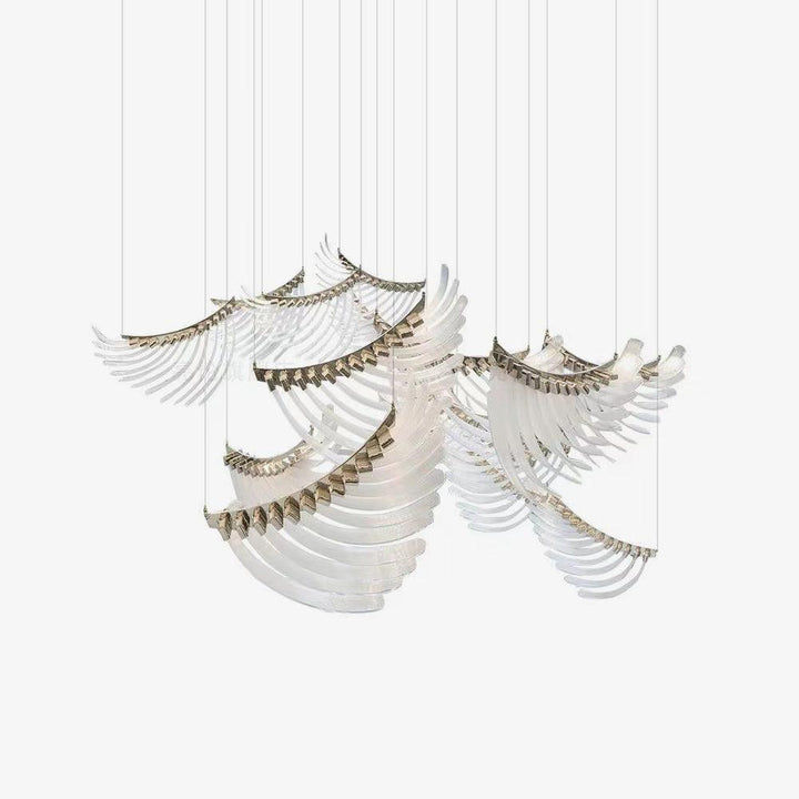 Tiered lampadario Postmoderno di lusso Palmette