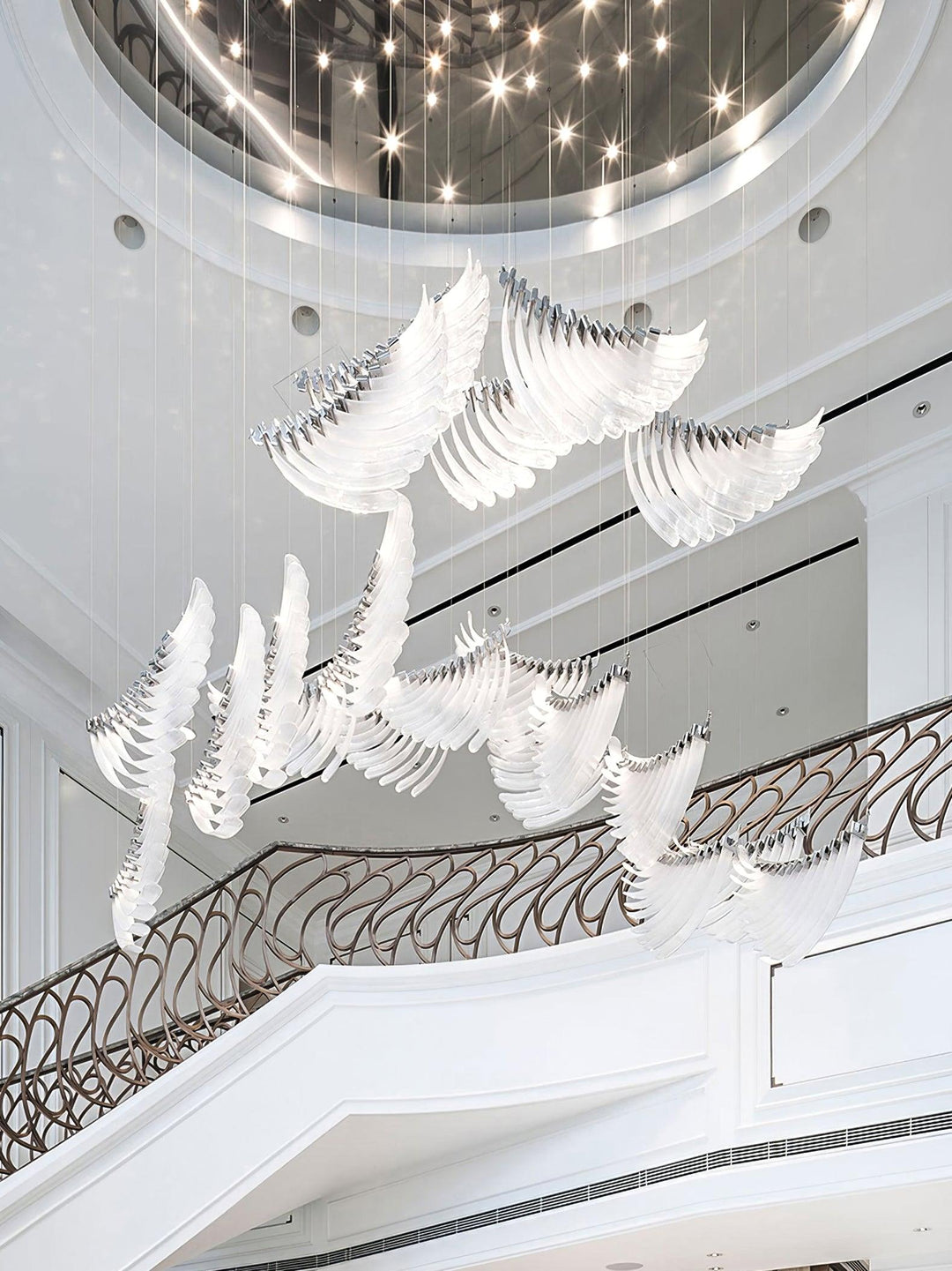 Tiered lampadario Postmoderno di lusso Palmette