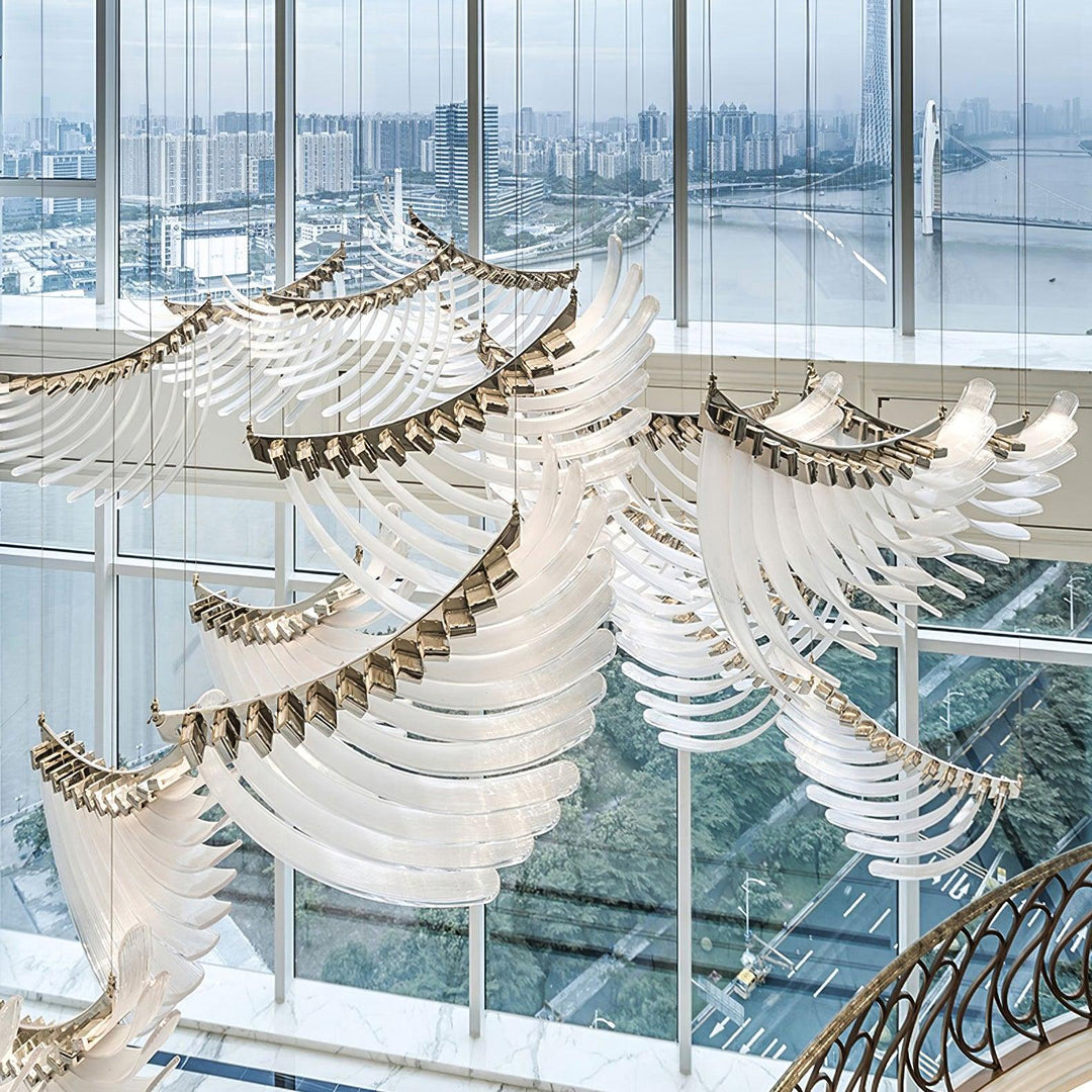 Tiered lampadario Postmoderno di lusso Palmette
