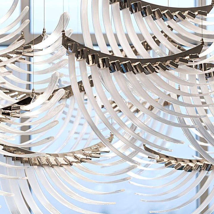 Tiered lampadario Postmoderno di lusso Palmette