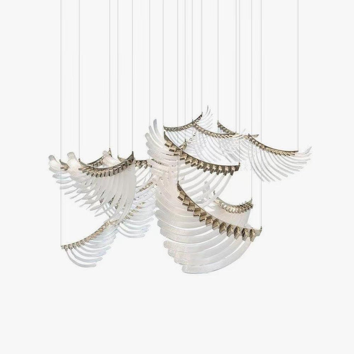 Tiered lampadario Postmoderno di lusso Palmette