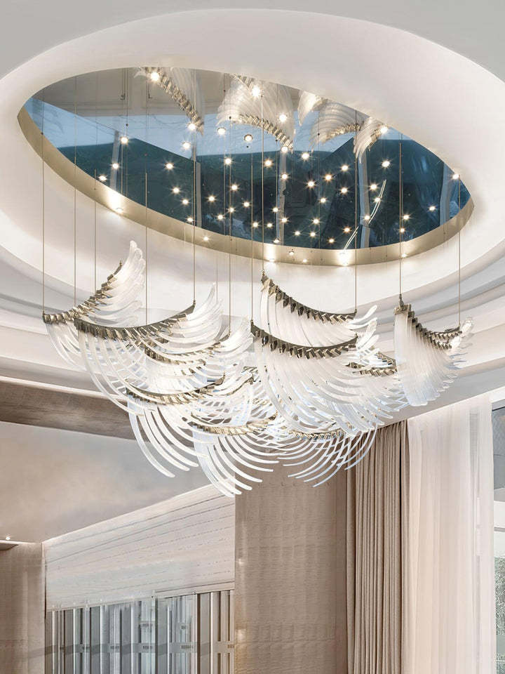 Tiered lampadario Postmoderno di lusso Palmette