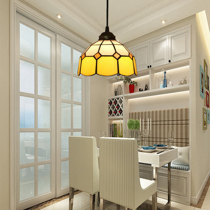Tiffany Nordica Metallo/Vetro Lampada a Sospensione  Soggiorno