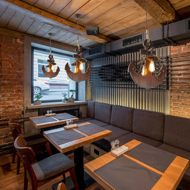 Epoch Retro LED Lampade a sospensione Legno Soggiorno Sala da pranzo