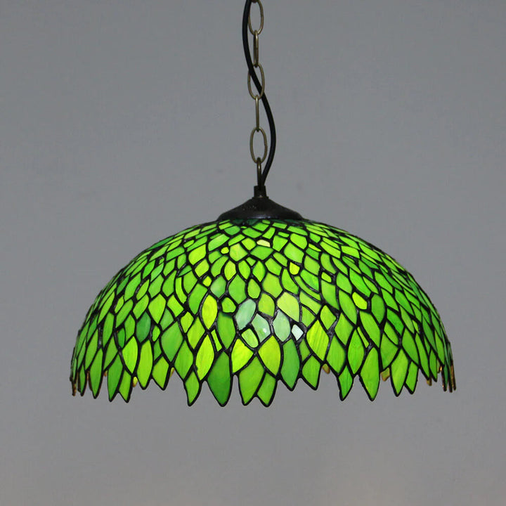 Tiffany Retro Rotondo Colorato Lampade a sospensione Vetro Soggiorno/Bar
