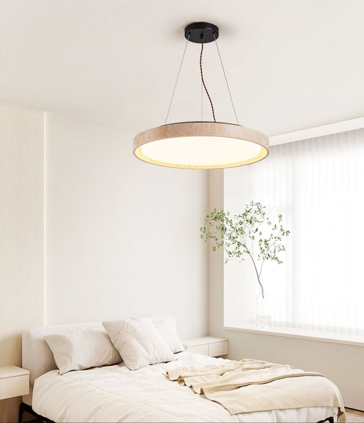 Seranena travertino Circle LED lampada a sospensione