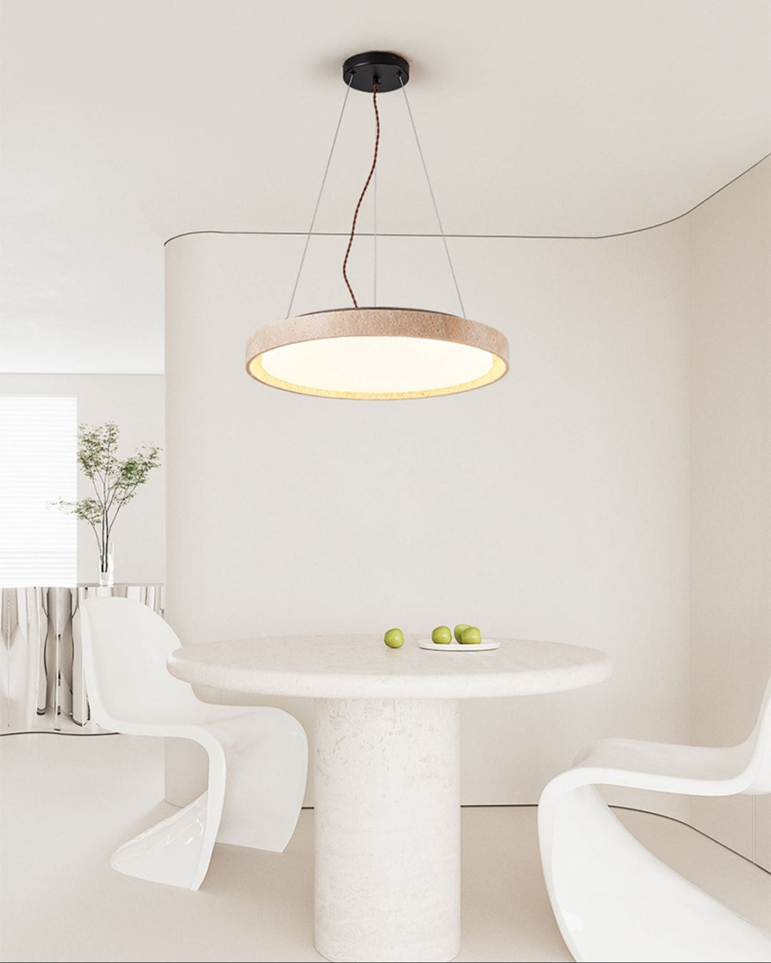 Seranena travertino Circle LED lampada a sospensione