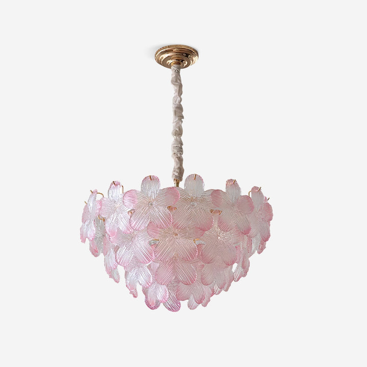 Cavine lampadario in vetro Rosa a Forma di fiore
