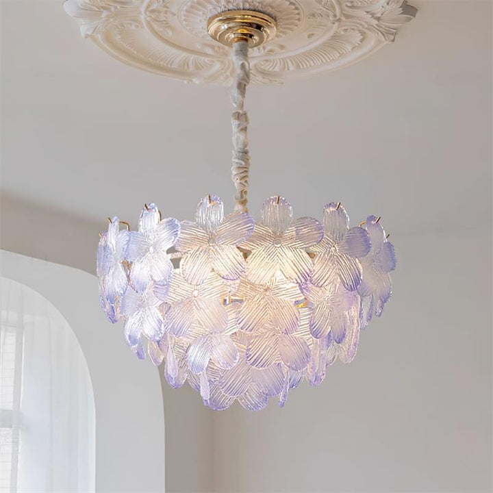 Cavine lampadario in vetro Rosa a Forma di fiore